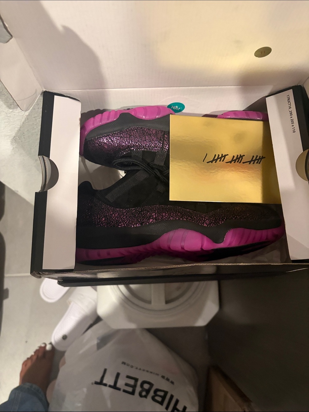 Jordan Women's Low-Top Sneakers in Black and Purple